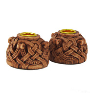 Celtic Knotwork Candleholders Pair - Click Image to Close
